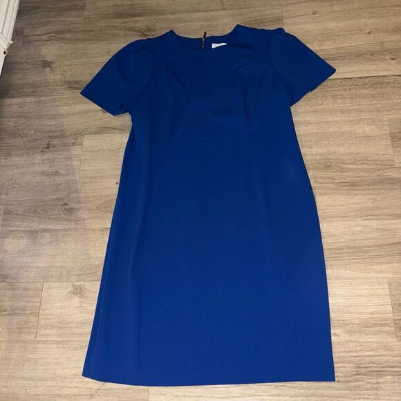 Calvin Klein Dress Women Plus 22W Blue Sheath Career Corporate Church Timeless - Picture 2 of 7